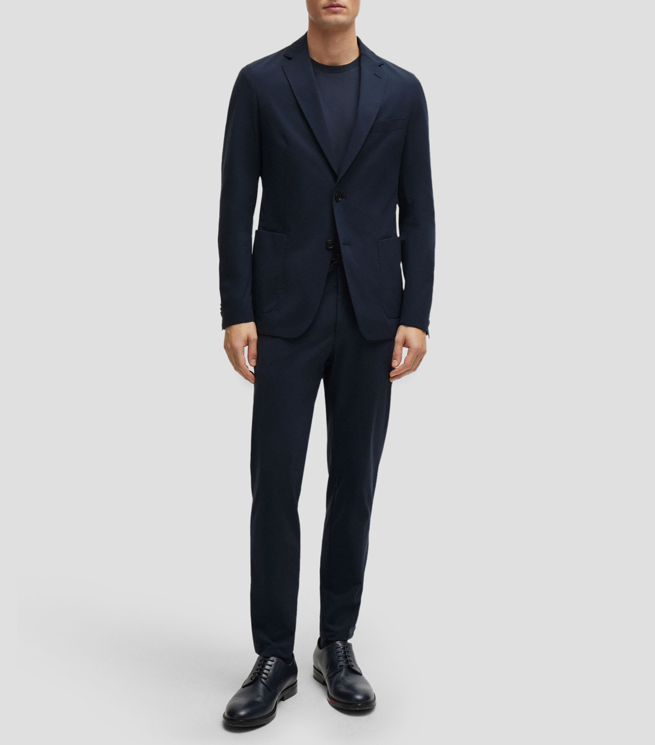 Saco slim fit en punto tecnico elastico Hombre